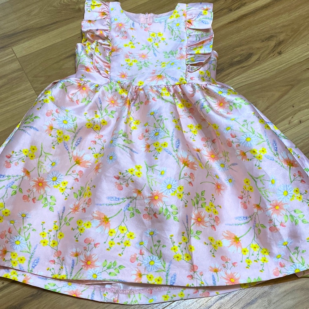 Flower satin dress